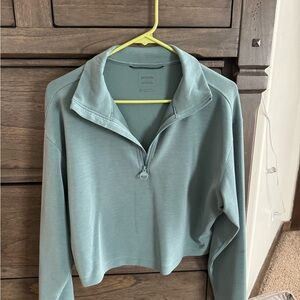 Prana Women's Teal Quarter-Zip Sweatshirt